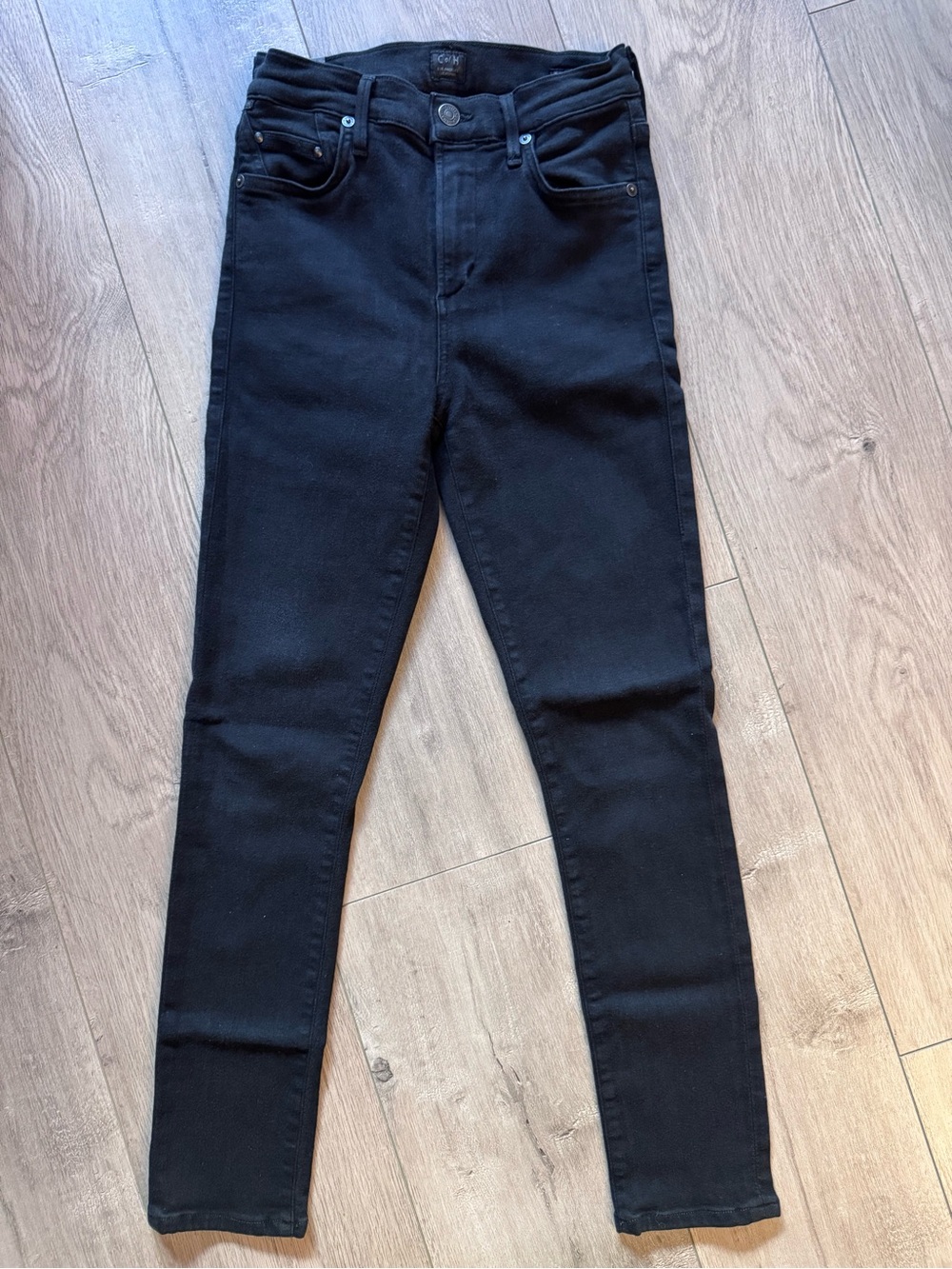 Citizens of Humanity Rock Crop High Waisted Black Skinny Jeans Size 25